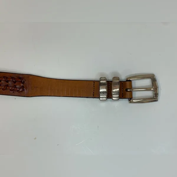 Goforgreen Women’s Western Belt Tan‎ Leather with Silver Buckle Size 38/40 - Image 3