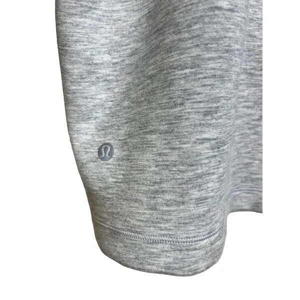 Lululemon Airwrap Modal Pullover Hoodie Heathered Core‎ Ultra Light Grey Size 6 - Image 6