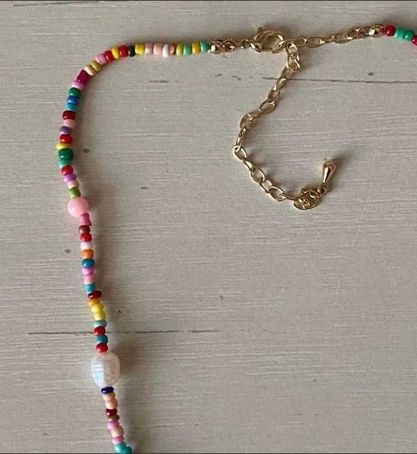 NWOT Happy Multi-Color Beaded Necklace - Image 4