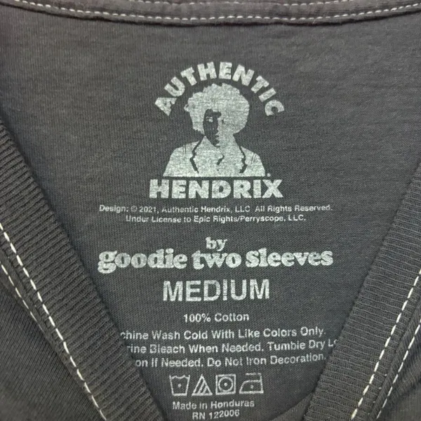 Jimi Hendrix 1969 Newport Pop Festival Distressed Rock Tee M - Image 4
