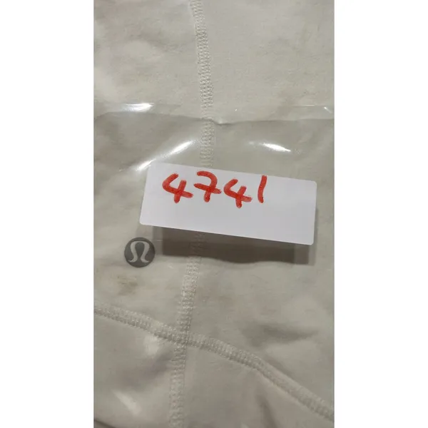 Lululemon Athletica Womens Full Zip Hooded Jacket Cream Size 10 Striped Sleeves - Image 8