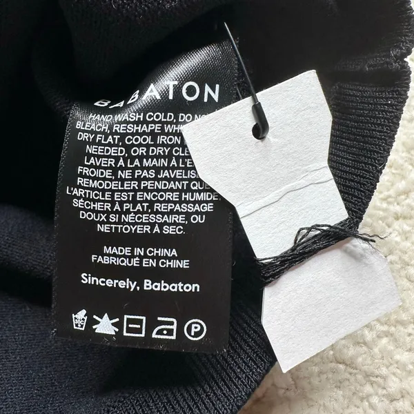 Babaton: Black High Neck Knit Crop Top - Image 8