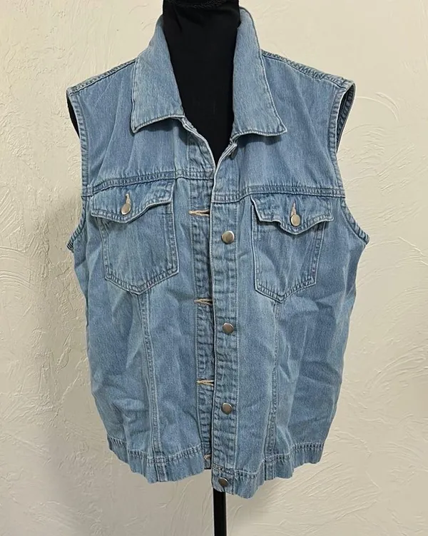 Coldwater Creek Light Blue Denim Vest - Image 2