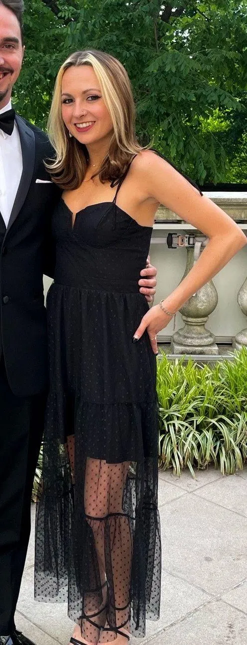Lulus Black Mesh Tiered Maxi Dress - Image 2