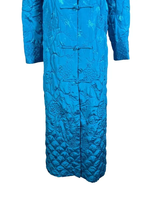 Vintage Oriental Qipao Tang Cheongsam Long Coat Size 34 US Small - Image 6