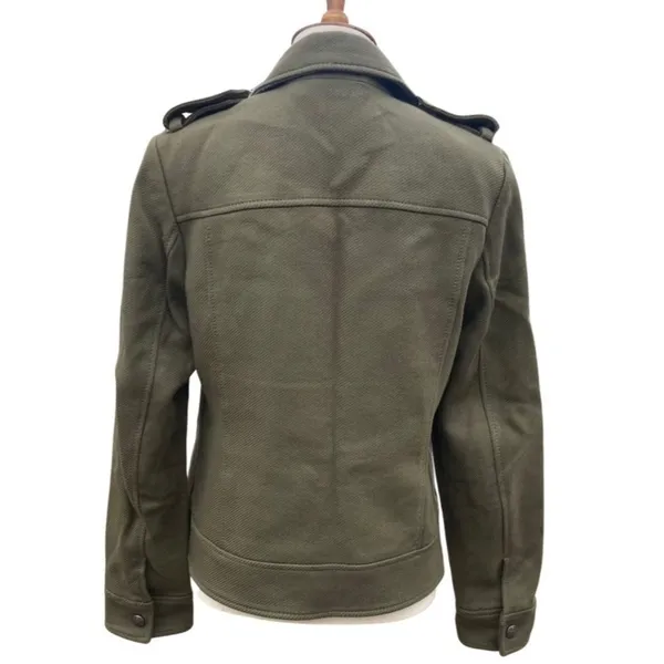 Banana Republic Military Pea Coat Olive Green Double Breasted Jacket Small - Image 2