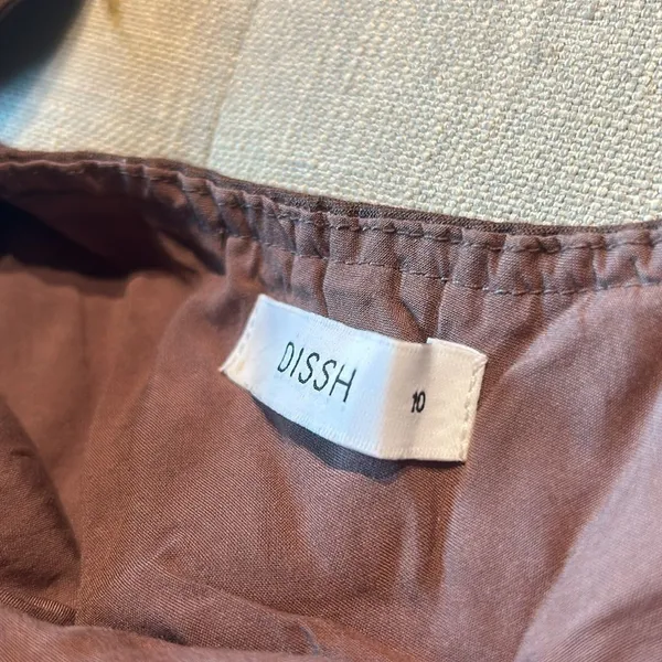 Dissh Brown Linen Full Length Jumper Size 10 - Image 7