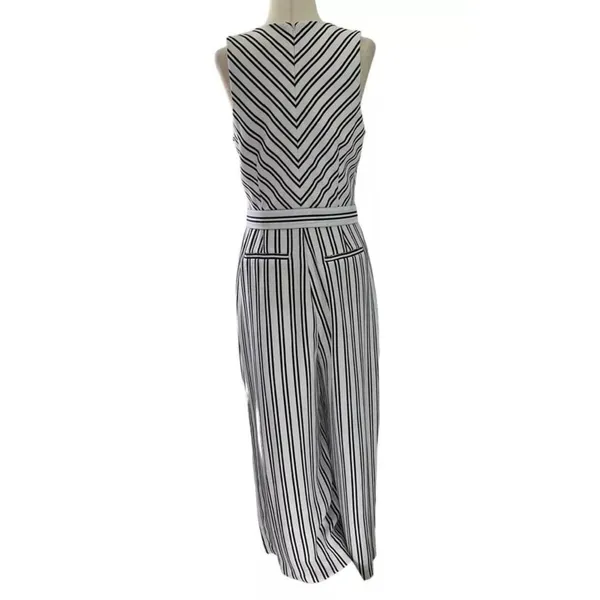 Banana Republic Black & White Striped Jumpsuit Women Size 8 | 25-652 - Image 3