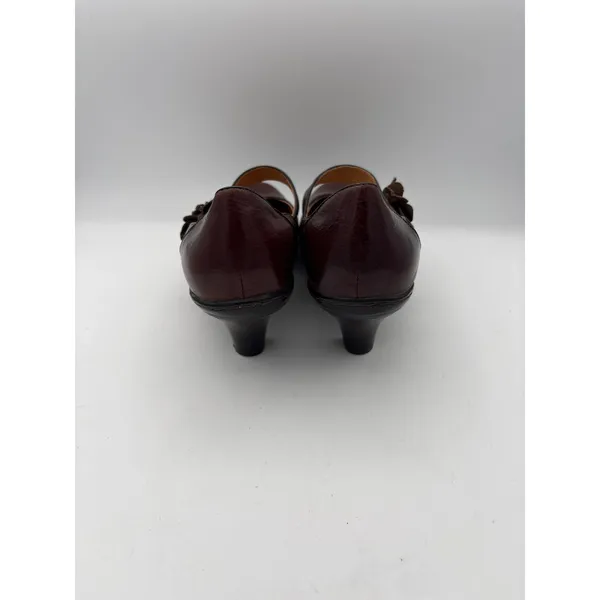 Women’s Söfft Size 8.5 Orangey Brown Leather Dance Shoes - Image 4