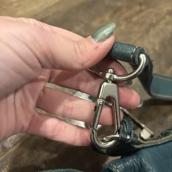 Fossil Long‎ Live Vintage Women's Teal Green Pebbled Leather Purse Crossbody Bag - Image 15
