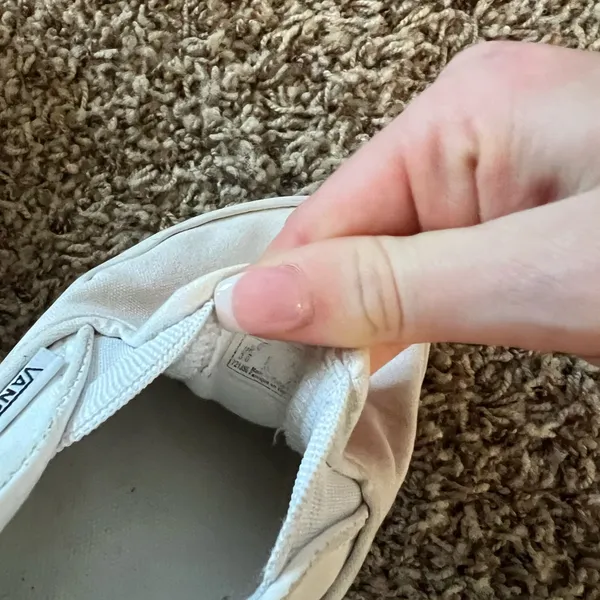Vans White Slip-On Shoes - Image 4