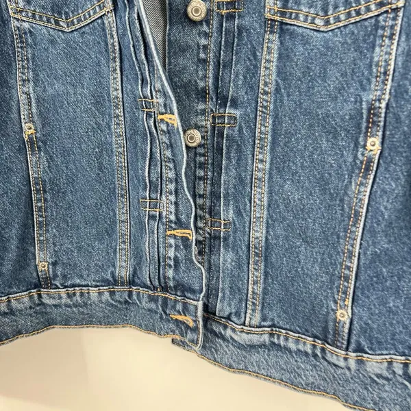 Old navy Classic Jean Jacket button front denim blue 100% cotton Women size XL - Image 6