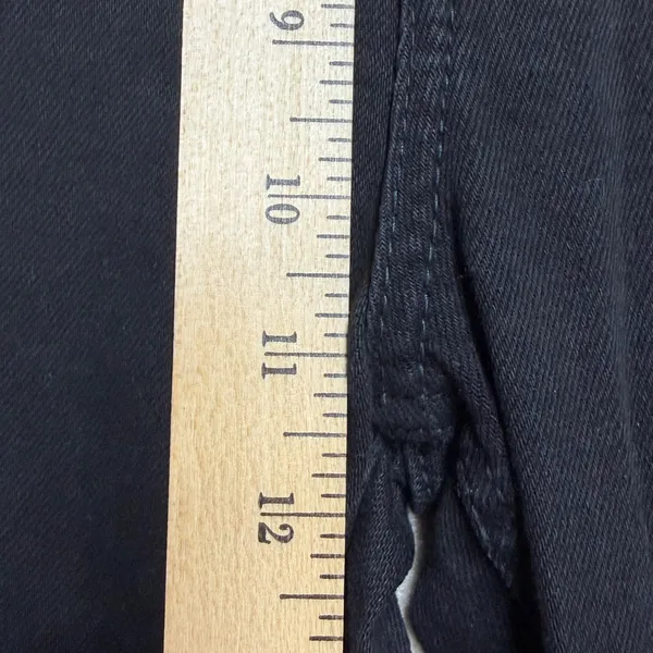 Zara Womens Size 8 Black Minimalist Grunge‎ Raw Hem Cropped Straight Leg Jeans - Image 9