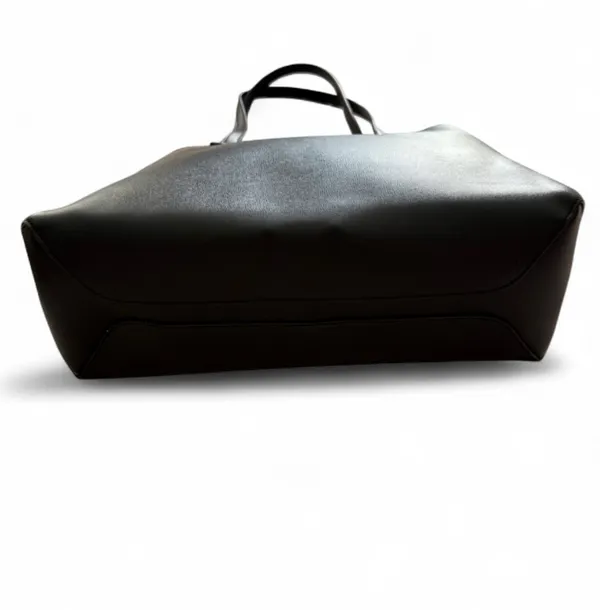 kate spade Black Leather Double-Handle Tote with Gold Logo - Image 9