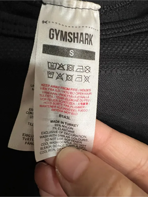 Gymshark Flex Contour‎ Black Long Sleeve Crop Athletic Top - Image 6