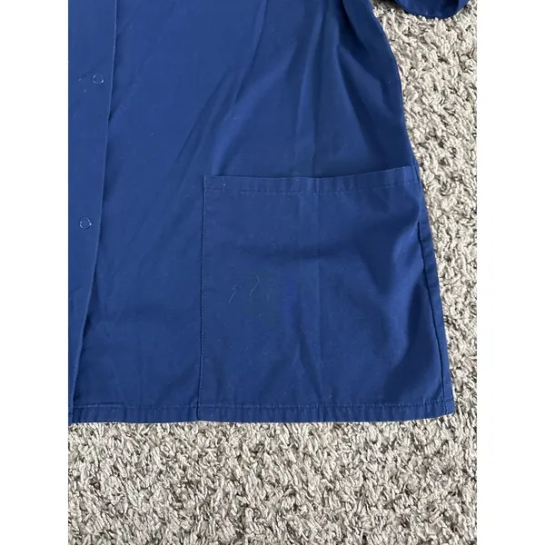 RX Gear Women's Navy Blue Long Sleeve Snap Button down Scrub Top Size‎ Medium - Image 3