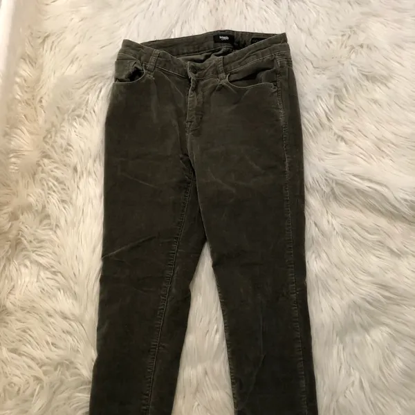 Kensie Jeans Women's Size 4/27 Knockout Skinny Pant Green Corduroy‎ Mid Rise - Image 4
