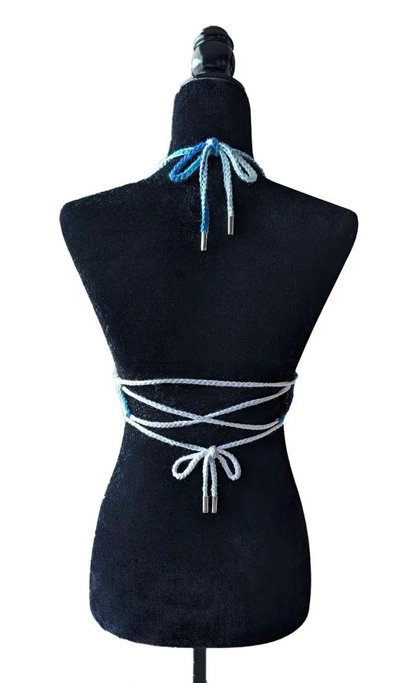 Handmade Peekaboo Crochet Top - Image 3