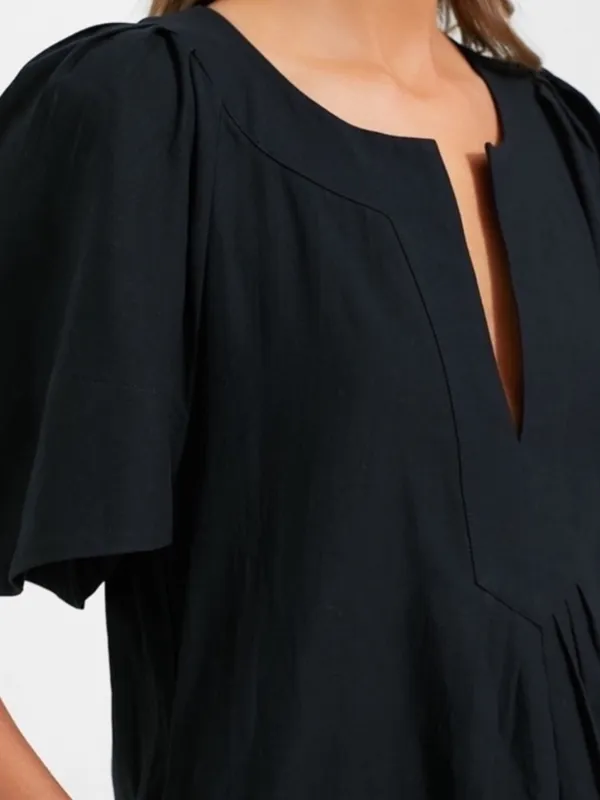 NWT Tuckernuck Pomander Place Black Flutter Sleeve Maxi Dress - Image 2