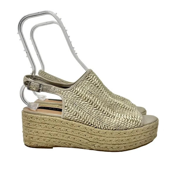 Steven By Steve Madden Courage Jute Espadrille Wedges Taupe Size 10 - Image 4