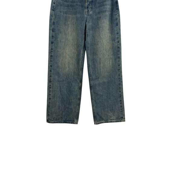 Tiger Mist Baggy‎ Wide Leg Jeans Mid Rise Blue Wash Straight Denim XS - Image 4