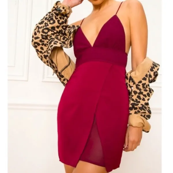 NWT About Us‎ Revolve Andrea Chiffon Mini Dress sz M - Image 2