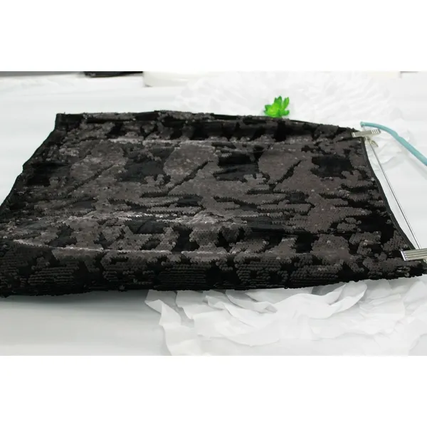 Romeo and Juliet Couture Black Velvet Sequin Skirt Pencil Straight Size MED - Image 5
