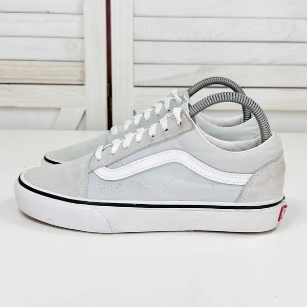 Vans Old Skool Suede Canvas Low Tie Lace Up Sneakers Powder Blue 6 Men 7.5 Women - Image 3