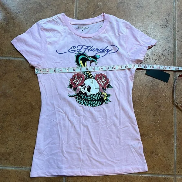 NWT Ed Hardy pink Cobra tshirt size M - Image 6