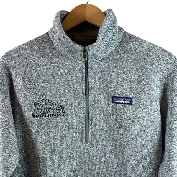 Patagonia Gray Better Sweater 1/4 Zip Women's size Large Logo Embroidery - Image 2