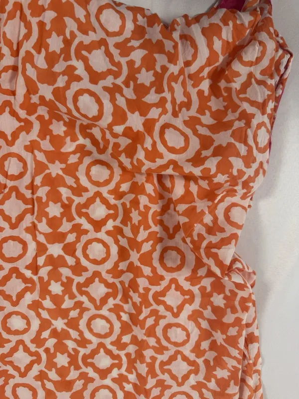 Roller Rabbit Geometric Block-Print Cotton Kurta Tunic XL - Image 4