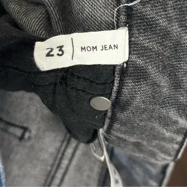 Pacsun Women’s Jeans Mom Distressed Holes 100% Cotton‎ Black Gray Size 23 - Image 5