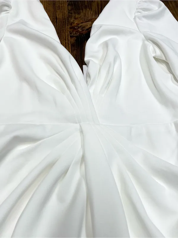 Lulus Stunning Romance White Long Sleeve Mermaid Wedding Maxi Dress Size XL NWT - Image 9