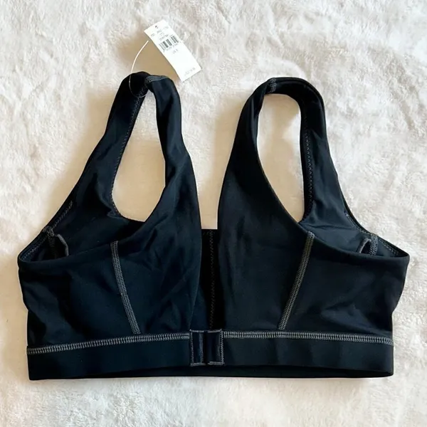NWT Offline by Aerie Black with Gray Stitching Goals Padded Sports Bra - Size: S - Image 7