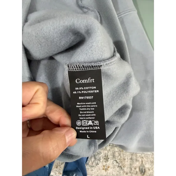 Comfrt Affirmation Collection Vol 9 Oversized Full Zip Hoodie Blue Large - Image 7