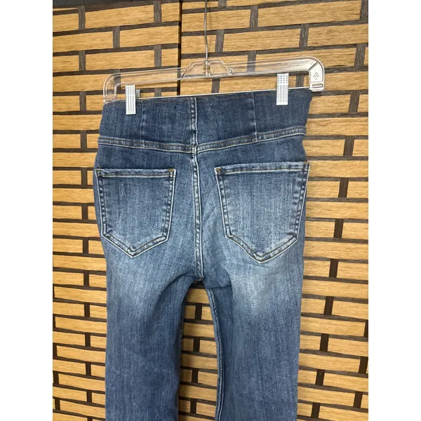 Risen Pull‎ On Flare Leg Jeans Size 5 Blue - Image 6