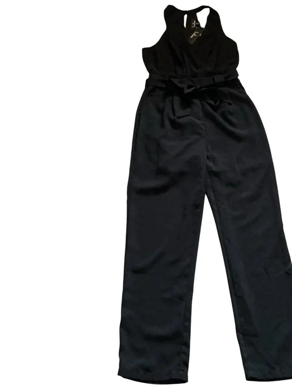 Lulus black jumpsuit women’s haltertop size XS belted - Image 6