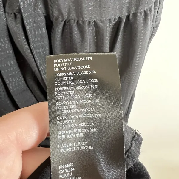 Anthropologie x Maeve Shira Tiered Tunic‎ Dress Women's Size Small Black Casual - Image 8