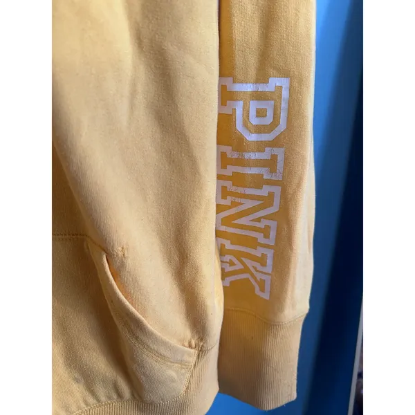 VS Pink X 5th & Ocean WV Collegiate Yellow Pullover Hoodie - Image 3