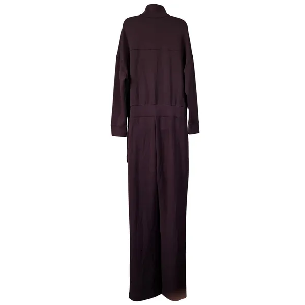 Spanx Air Essentials Long Sleeve Wide Leg Jumpsuit Sz 2x Truffle Brown Front Zip - Image 4