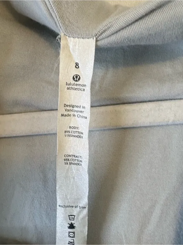 lululemon hoodie button cardigan sweater size 8 blue cotton cozy oversized fall - Image 7