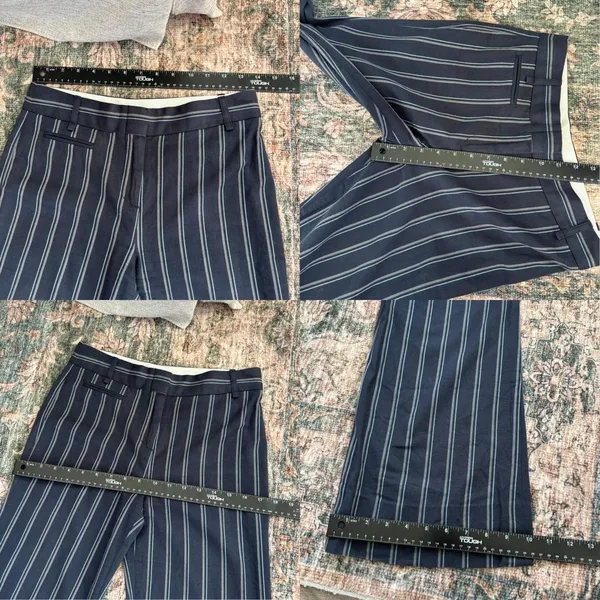 Y2K Era BCBG Max Azria Pin Stripe Pants Navy Women's Size 0 - Image 5