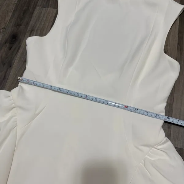 Babyboo Fashion Yalina Mini Dress Ivory White Dropped Waist Scoop Back NWT XL - Image 6