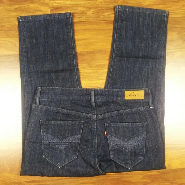 Levi’s Demi Curve Bootcut Jeans Women’s Size 6 Dark Wash Stretch Denim 28x22 - Image 5