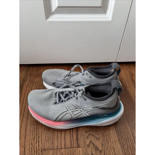 ASICS® Women's GEL-Nimbus 25 Running Shoes in Sheet Rock/White Size 9 - Image 3