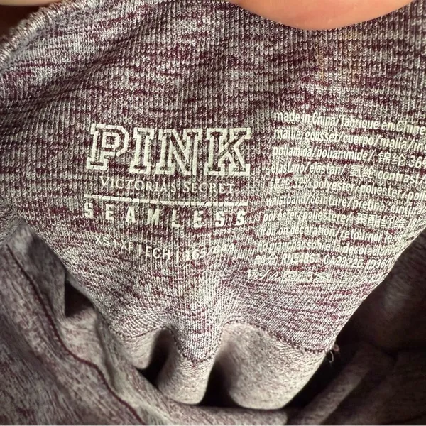 PINK Victoria's Secret‎ Seamless High Rise Leggings XS Heathered Mauve Mesh - Image 9