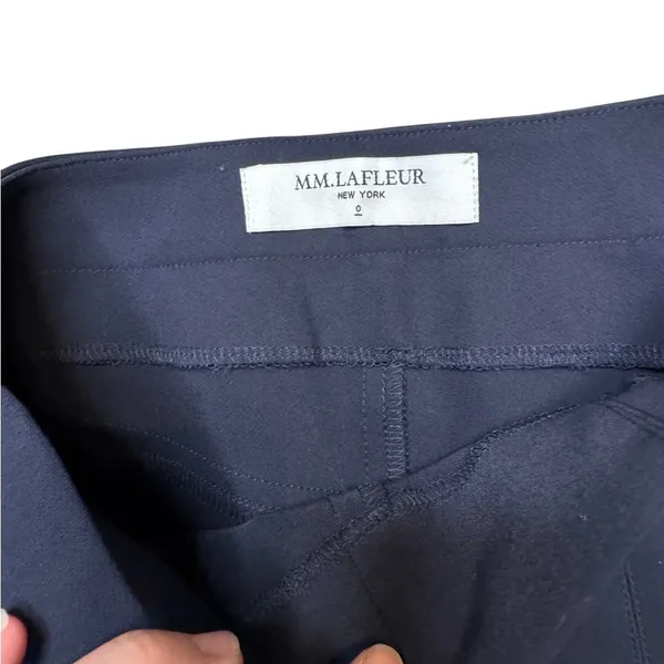 💼‎ M.M. Lafleur Navy Work Pants 👖 Polished Professional Trousers Size 0 ✨ - Image 3
