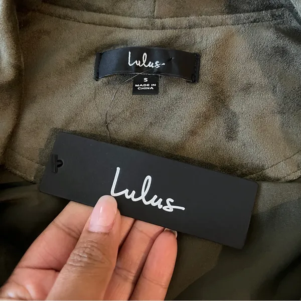 Lulus Wild at Heart Olive Green Vegan Suede Moto Jacket NWT‎ Size S - Image 10