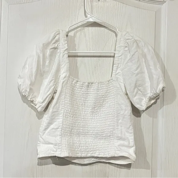 FINAL PRICE Abercrombie & Fitch White Puff Sleeve Blouse - Image 7