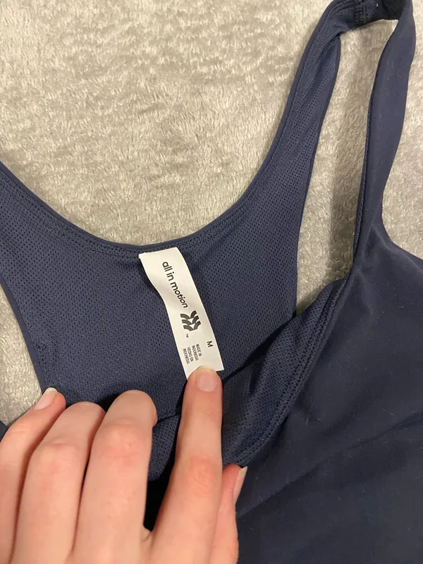 All In Motion Navy Blue Racerback Tank Top - Image 3
